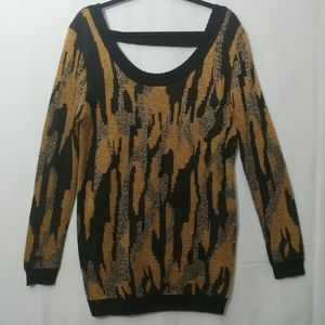 Black & Gold Lovemarks Tunic Sweater
